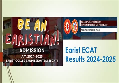 earist admission 2024 to 2025|EARIST.